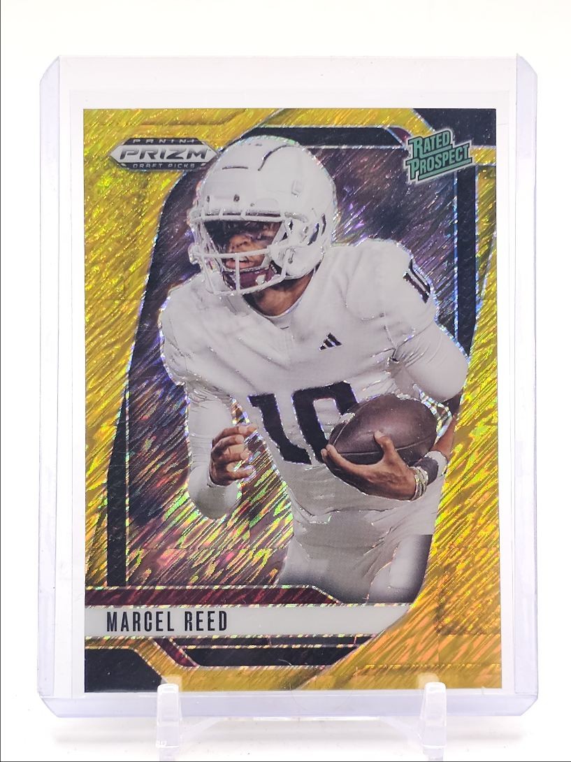 MARCEL REED 2025 PRIZM DRAFT RATED PROSPECT GOLD SHIMMER /15 Q5246