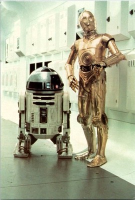 1977 Star Wars C-3PO R2-D2 Droids Classico Lucasfilm Ltd. Sci-Fi Film Postcard