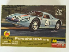 Monogram Porsche 904 GTS (Silver) 1/32 scale slot car with box