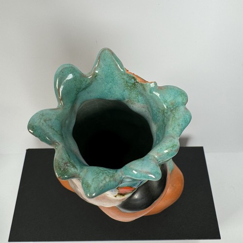 California Faience Vintage Lady Head Vase E. Shirey Aztec Headdress is Chipped - Picture 10 of 19