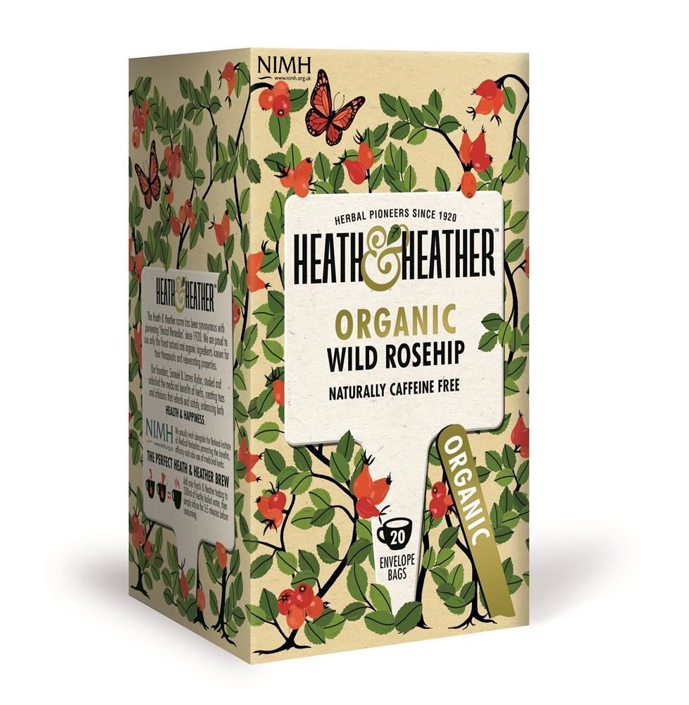 Heath And Heather Organic Wild Rosehip 20 Bags - 4 Pack - Image 3