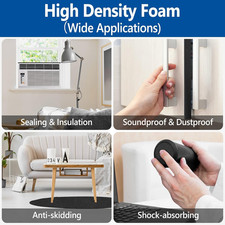 Self Adhesive Foam Tape Weatherstrip 1/2In x 1/2In x 16.5Ft High Density Foam...