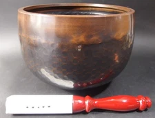 or25141 JAPANESE BUDDHIST SINGING BOWL ORIN LARGE 29cm Wide by BESSEI YUGEN 別製祐現