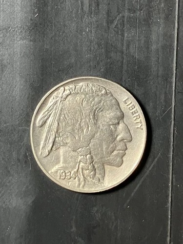 1934 Uncirculated BU Buffalo Nickel, Raw and Nice!