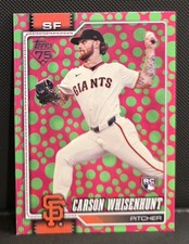 2026 Topps Carson Whisenhunt Rookie Card #184 Green Polka Dots Parallel