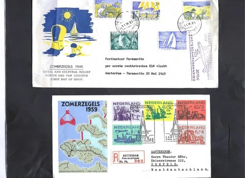 NETHERLANDS-COVERS-FDC-CACHETS-50 AND 60 ISH-LOT OF 18-F-VF-#726