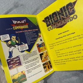Atari Jaguar Bionic Commando Cartridge Complete CIB