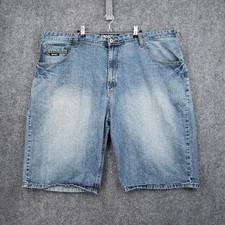 VINTAGE Enyce Shorts Men 48 Blue Baggy Hip Hop Skater Zip Fly Denim Y2K