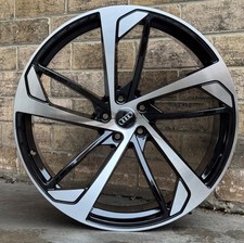 22” Aftermarket Wheels 5x112 ET26 Audi Q7 Q5 Q8 Machine Black Set Of 4