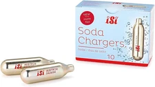 Isi North America CO2 Soda Siphon Chargers, 8.4G Carbon Dioxide - Compatible wit