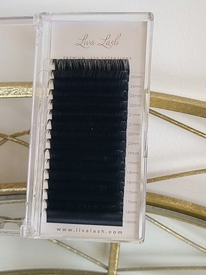 Extra Long Eyelash Extensions CC curl Individual Black Volume Mix tray 16-25mm 