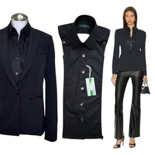 NWT Brunne DICKEY Compatible with Veronica Beard Blazer Button Down Shirt 00-14