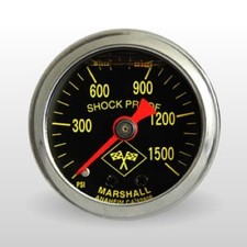 Marshall Nitrous Gauge Mns01500 0-1500 Psi 1-12 In. Liquid Filled Blackchrm