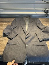 Christian Dior Monsieur Mens Gray Blue Pinstripe Suit Blazer Jacket With Pants