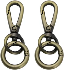 Double Opening Swivel Snap Hook Key Chain Clip Hooks Lobster Clasp Spring Clip S