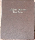 1916-1947 WALKING LIBERTY HALF 65 COIN COMPLETE SET in DANSCO ALBUM