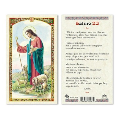 Salmo 23 Spanish Laminated Prayer Cards Pack of 25 Religious Gift