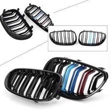 Schwarz Frontgrill Niere Renngitter M-Farbe F�r BMW E60 E61 2003-10 04 05 06 07