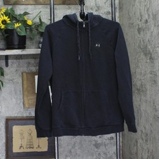 under Armour Mens Full Zip Fleece Hooded Sweatshirt Black L
