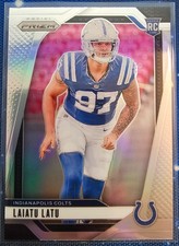 2024 Panini Prizm #366 Silver Prizm Laiatu Latu Colts Rookie Card. rookie card picture