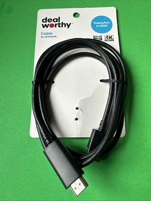 Display Port to HDMI Cable DP Adapter Converter Audio Video PC HDTV 1080P 60Hz