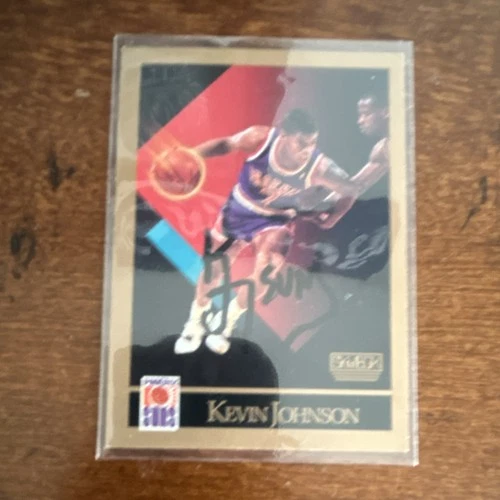 1990-91 SKYBOX KEVIN JOHNSON AUTOGRAPH PHOENIX SUNS NBA CARD 224