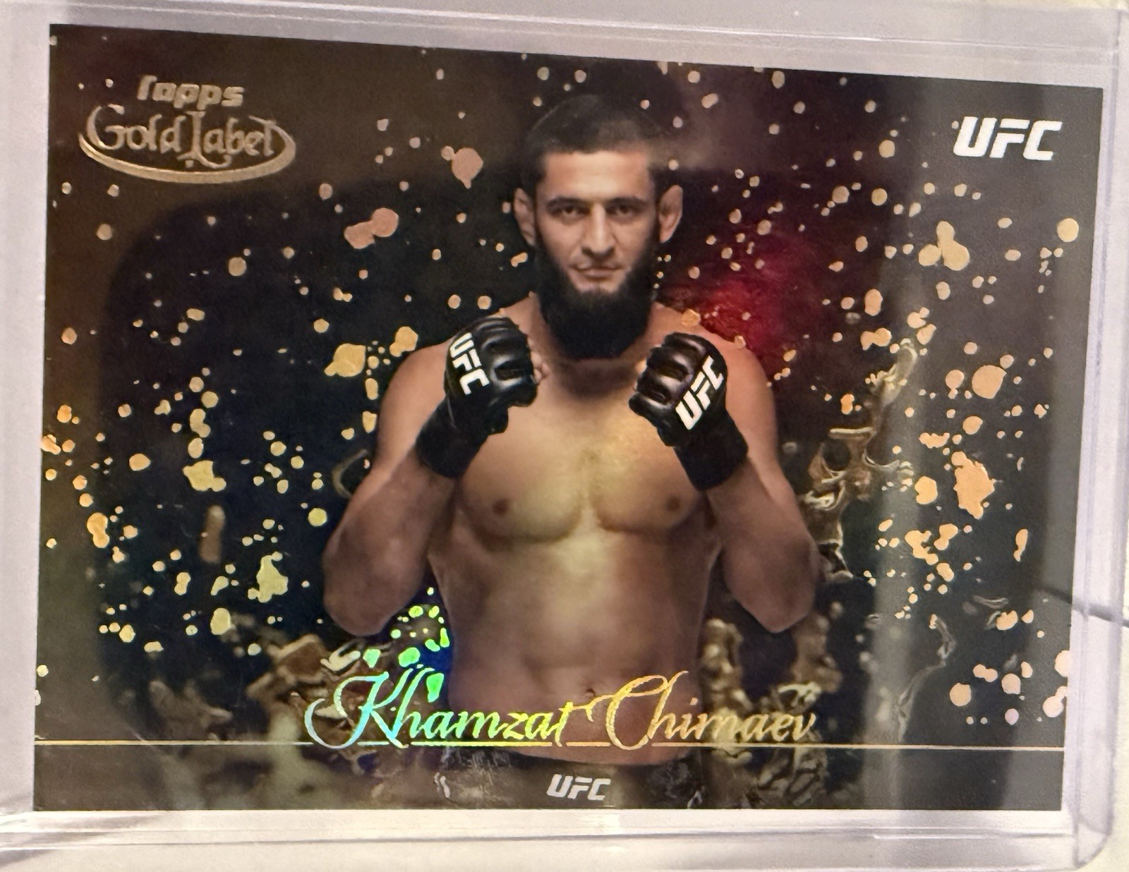 2024 Topps Gold Label Gold Splatter Khamzat Chimaev RARE Case Hit!! 🔥🔥