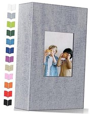 Photo Album 4x6 with,Slip-in Picture Albums,Linen Cover Memory 300 Pockets Gray