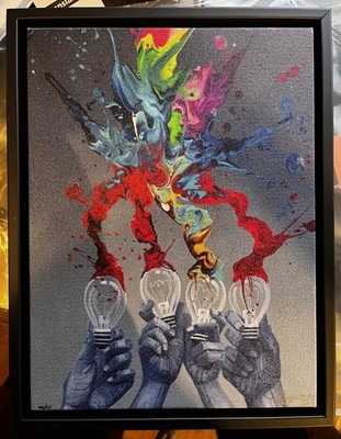 Kre8 ''Bright Idea'' BRAND NEW  & SOLD OUT! 2025, 9x12 Framed & COA, SHIPS FREE!!!