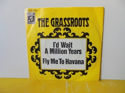 SINGLE 7'' - THE GRASSROOTS - I'D WAIT A MILLION YEARS - FLY ME TO HAVANA
