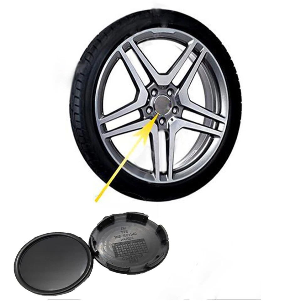 4Pcs Black ABS Plastic 58mm Auto Car Modified Wheel Center Hub Caps Cover — 第 4/4 张图片