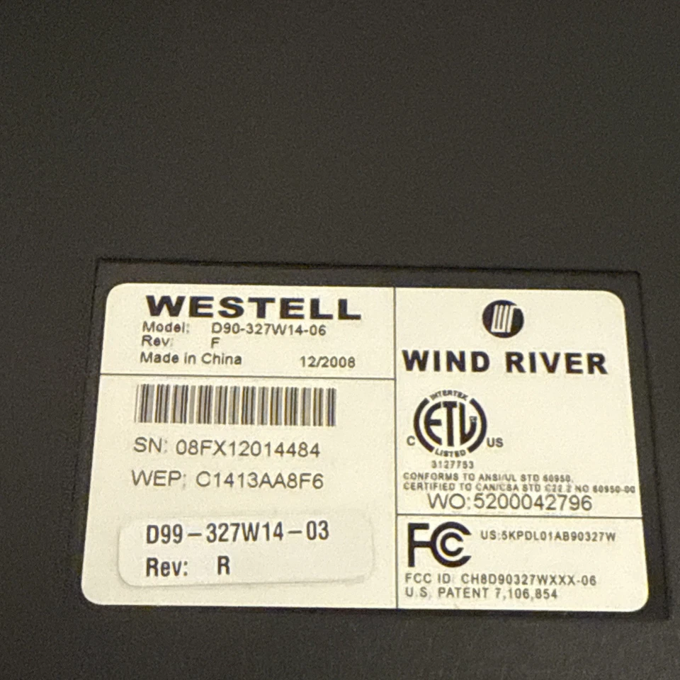Westell VersaLink Model 327W Wireless Modem Gateway Router (B90-327W14-06) - Image 3 of 4