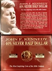 Silver JFK Half Dollar Coin Layered in 24K Gold