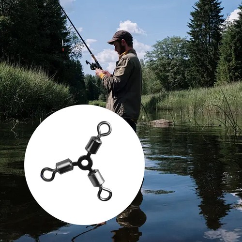 30x 3 Way Swivel Fishing Tackle Saltwater Stainless Steel Fishing Lure Connector - Picture 8 of 18