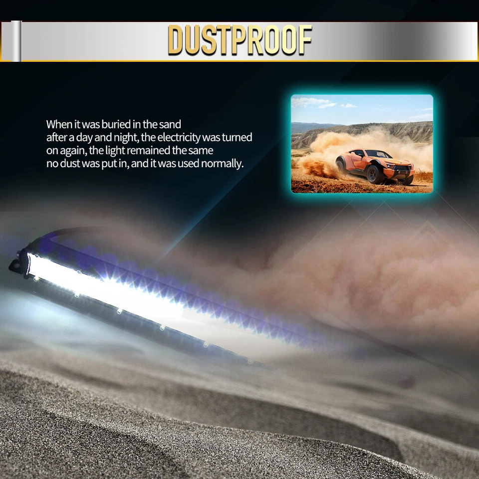 26"inch 1800W Dual Row LED Work Light Bar 4WD Truck SUV ATV Driving Lamp 25/24" - Image 2 of 4