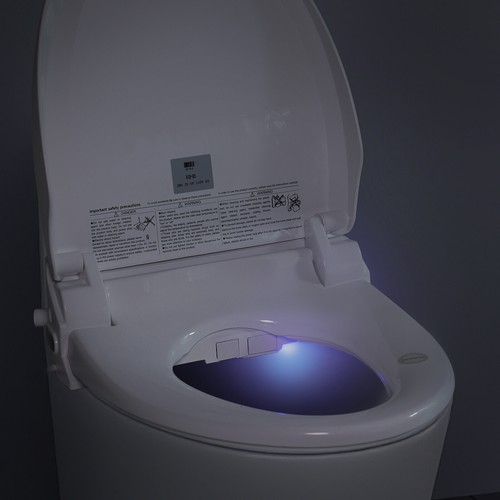 Smart Toilet Bidet Lid Heated Toilet Seat with Self-Cleaning Nozzle Warm Air Dry - Picture 8 of 31