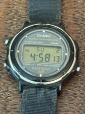 Casio Vintage 593 W-76 Digital Watch, Works, WELL USED