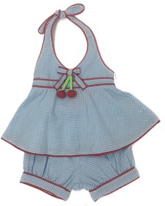 Kate-Mack-Baby-Girls-Blue-Size-12-Months-2Pc-Gingham-Top-amp-Bottom-Outfit-NWT