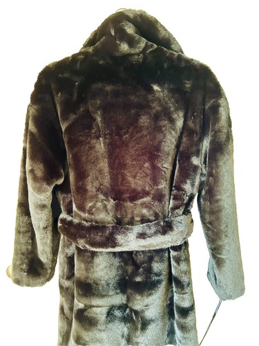 NWT BOOHOO + LUXE LONGLINE BLACK FAUX FUR COAT SIZE UK 8 US 4 EUR 36 - Picture 9 of 11