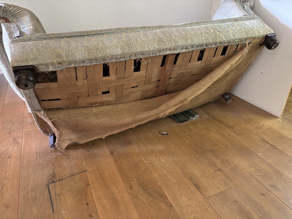 LARGE VICTORIAN CHESTERFIELD SOFA needs TLC eBay