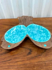 Vintage Mid Century Jaru Of California Pottery Decorative Fish Serving Bowl