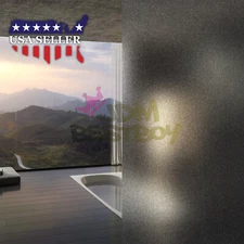 4"x8" Sample Gray Frosted Film Glass Bathroom Window Security Privacy Sticker