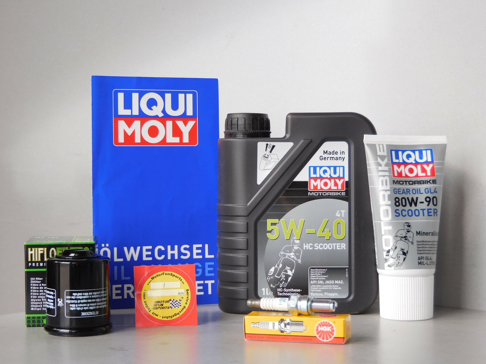 Maintenance Set Derbi Boulevard 150 Oil Filter Spark Plug Inspection Service