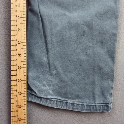 VTG Carhartt Faded Blue Green Canvas Cargo Pants Mens 34x32 (fits 30x28) Grunge - Picture 7 of 8
