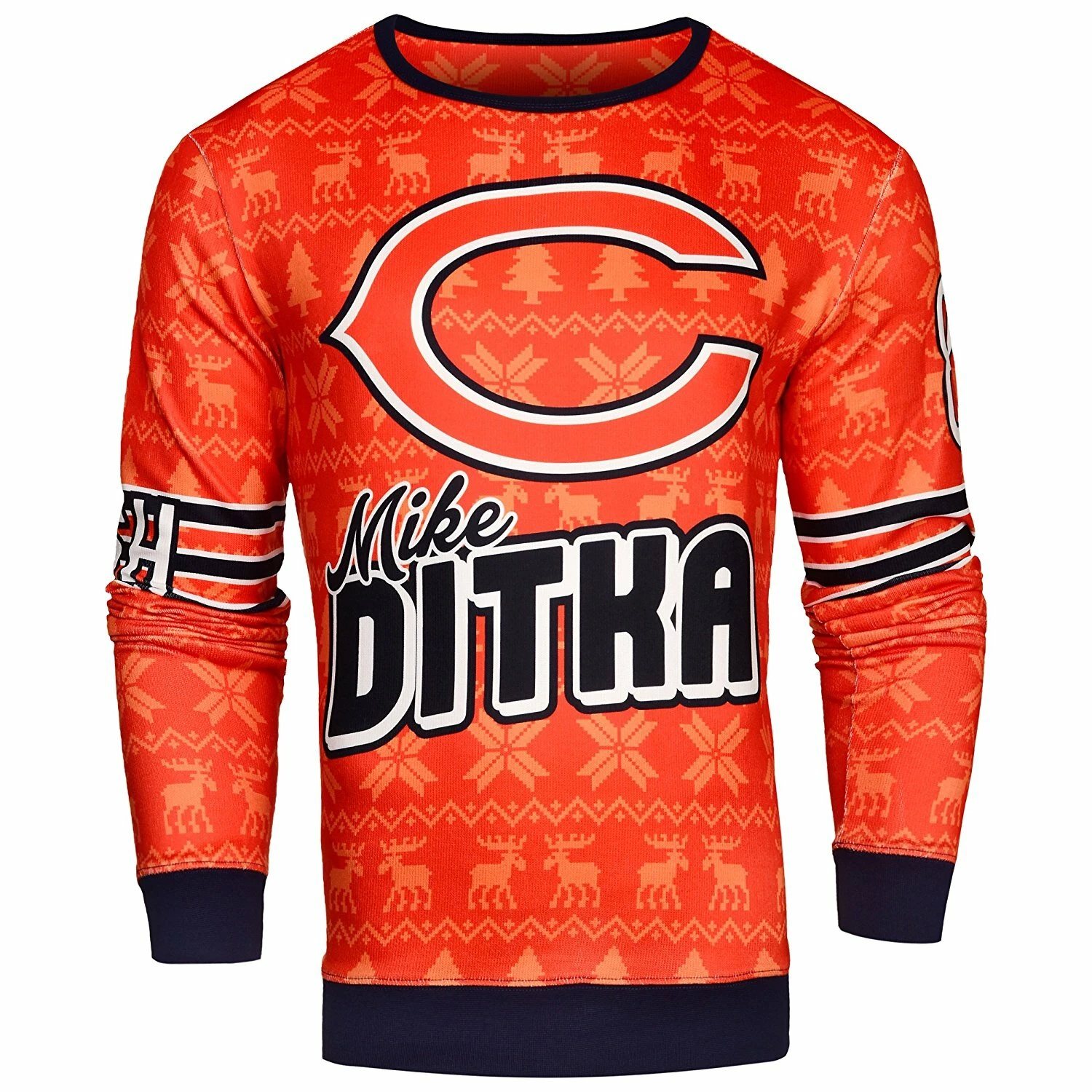 football Men's Chicago Mike Ditka #89 Retired Player Ugly Sweater, Gift For Fan, Christmas Gift