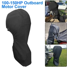 Waterproof 420D Oxford Fabric Outboard Motor Cover for 100-150HP Boat Motors