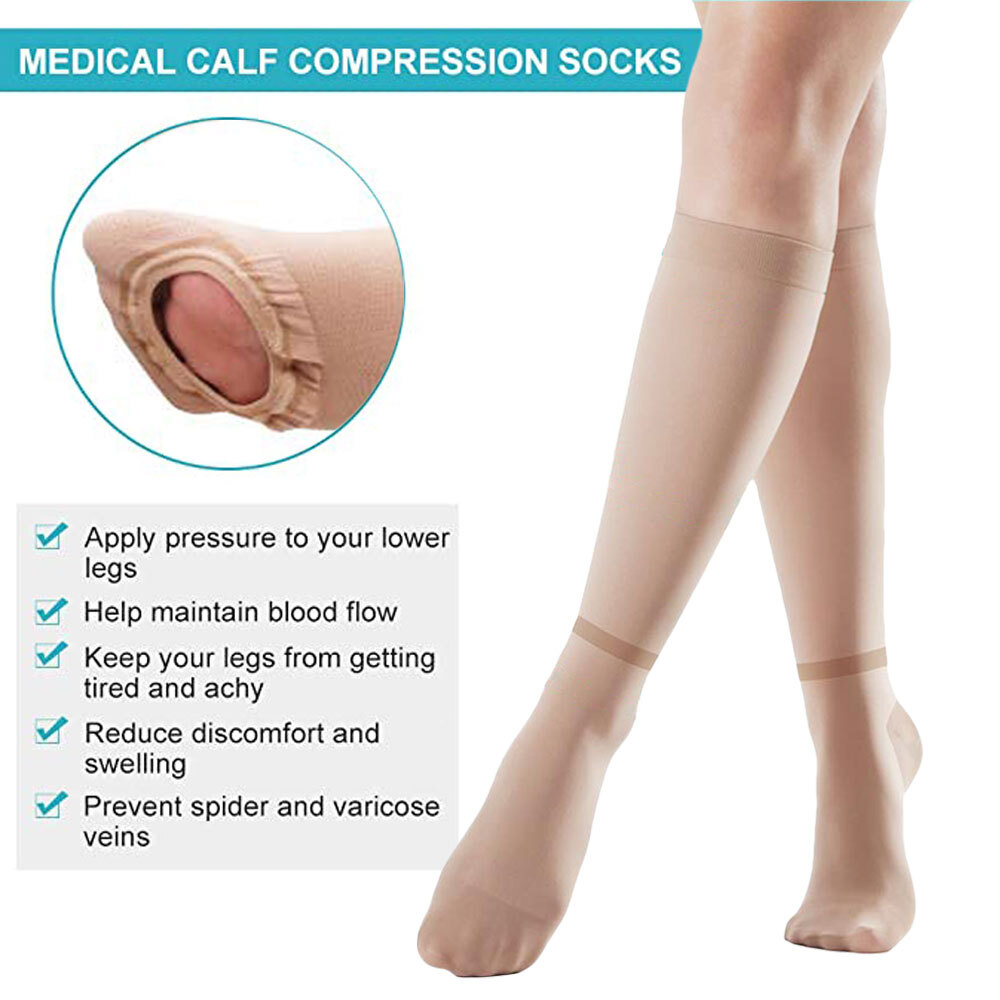 Compression Socks for Women & Men 30-40 mmHg Best Support TED Hose Circulation Boost-image