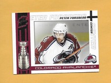 03-04 Pacific QUEST FOR THE CUP Card # 23 PETER FORSBERG COLORADO AVALANCHE