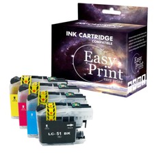 4PacK Ink fits Brother MFC-230C MFC-240c MFC-885c MFC-465cn MFC-5860 LC51 LC-51