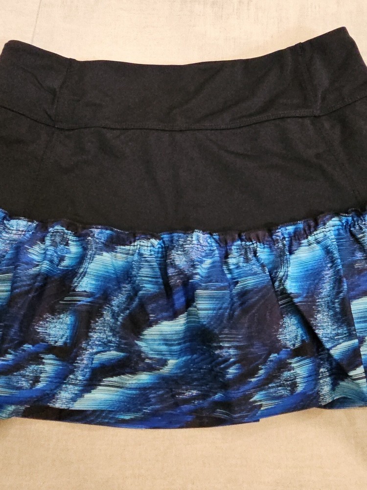 Jerdog Tennis Skirt Small Black & Blue EUC